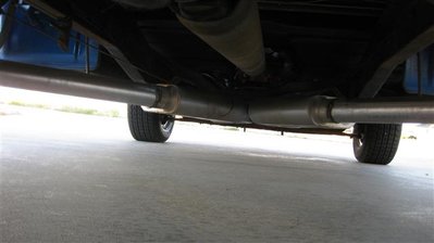 exhaust from the rear